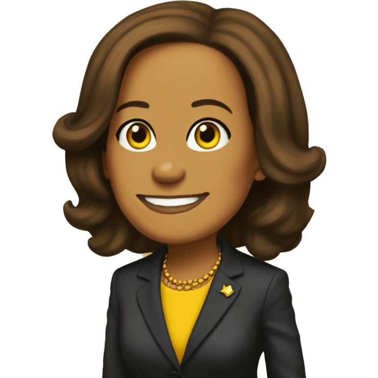 kamala harris as simpson yellow color  emoji