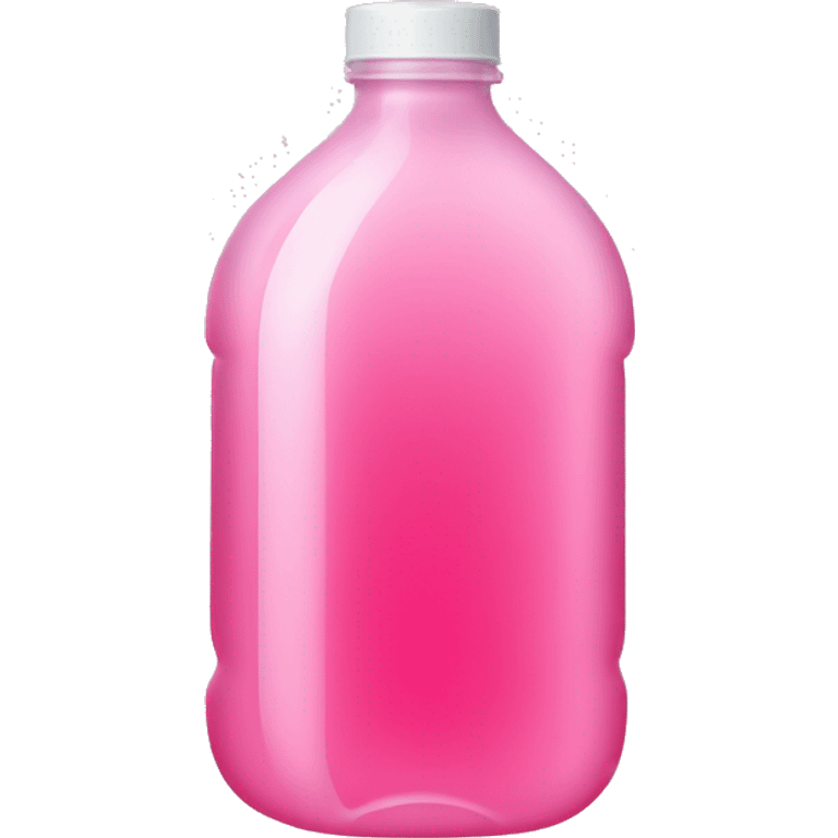 plastic bottle with crystaline pink liquid emoji