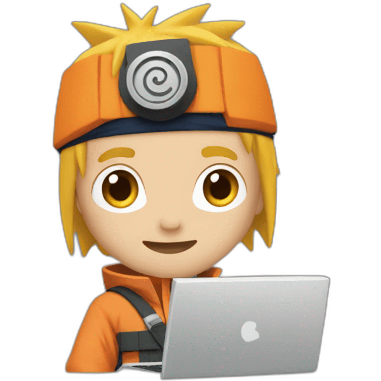 naruto with a computer emoji