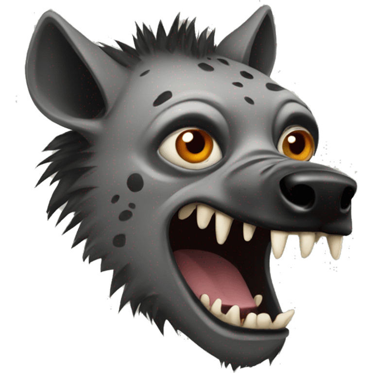 Horror hyena emoji