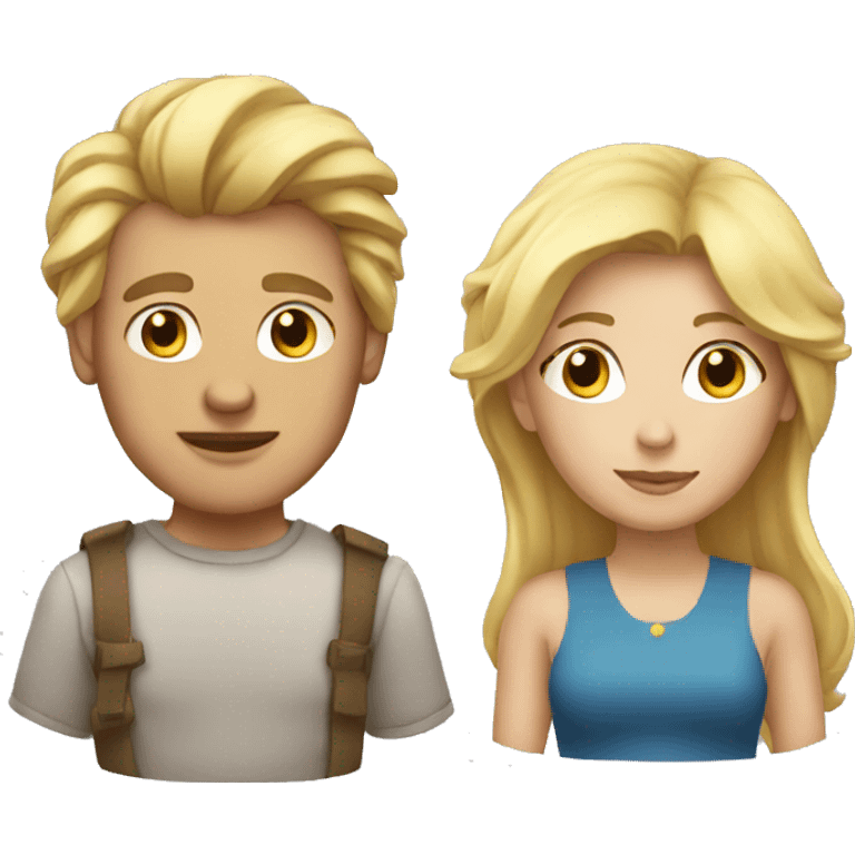 Man and woman with blonde hair in zodiac emoji