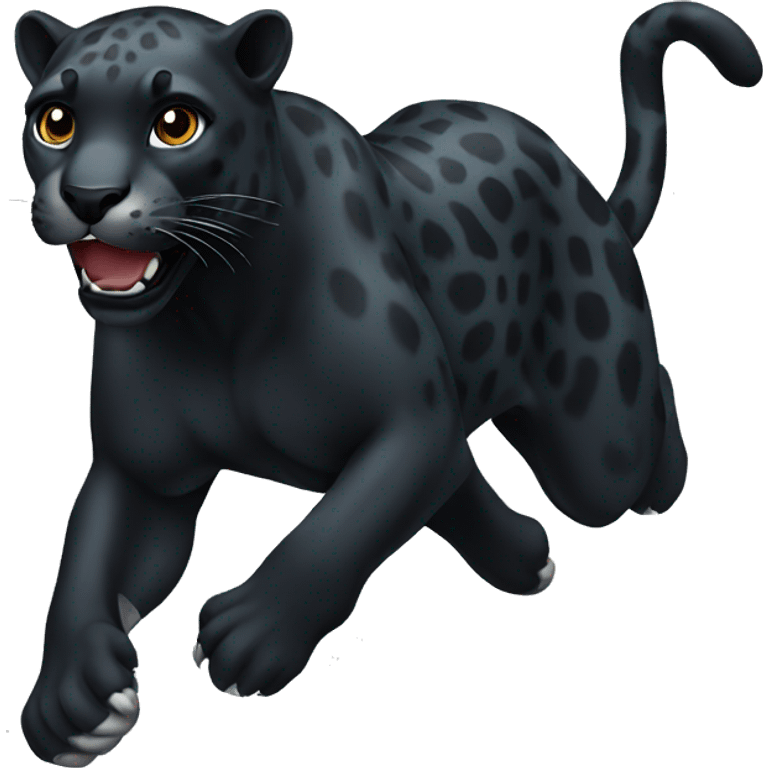 black running jaguar emoji