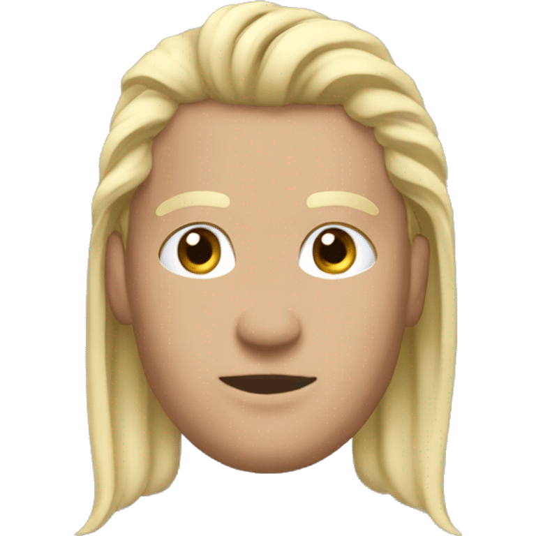 athelte with long, flowing mullet emoji