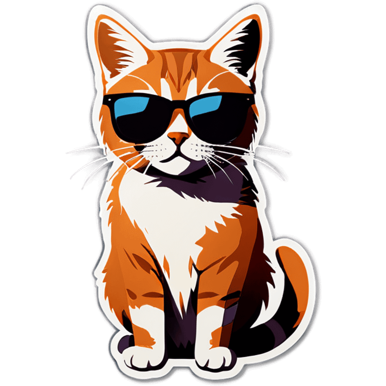 Cat with sunglasses emoji