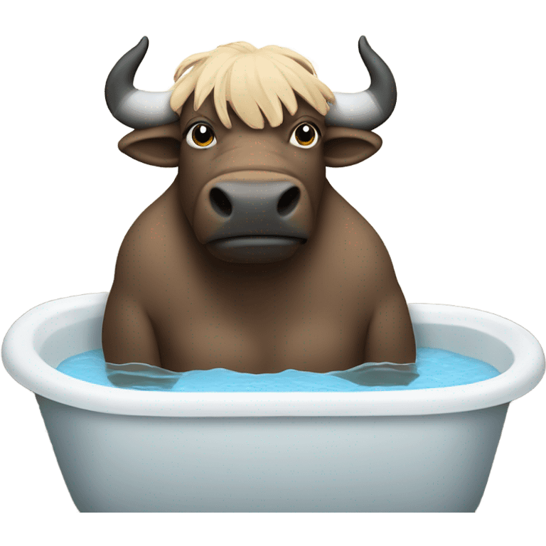 Buffalo in a bathtub emoji