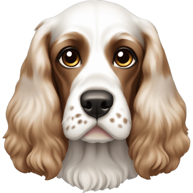 White brown English cocker spaniel emoji