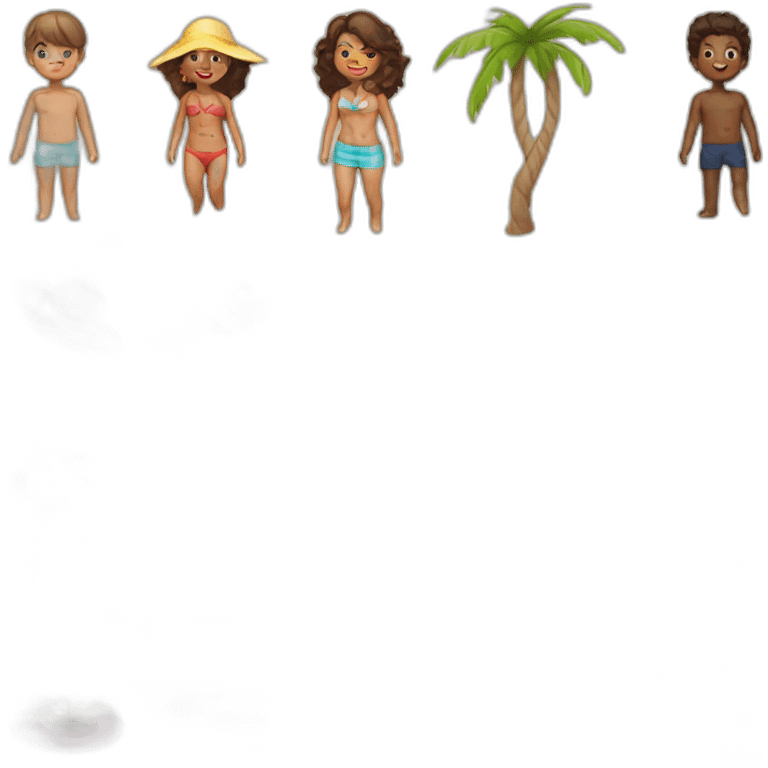 Personas en la playa emoji