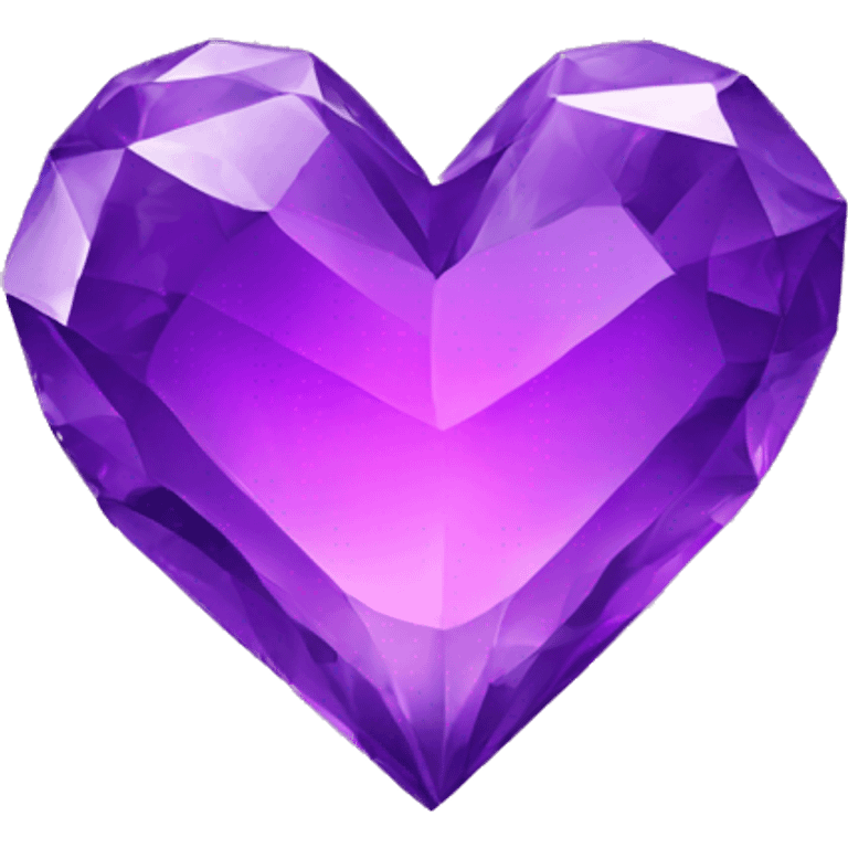 Purple crystal heart emoji