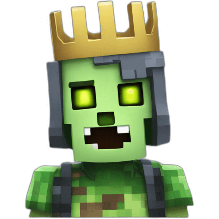 Minecraft zombie crown youtuber emoji