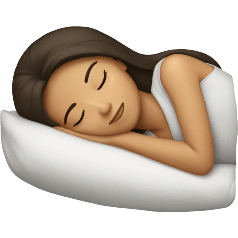 Brunette girl sleeping emoji