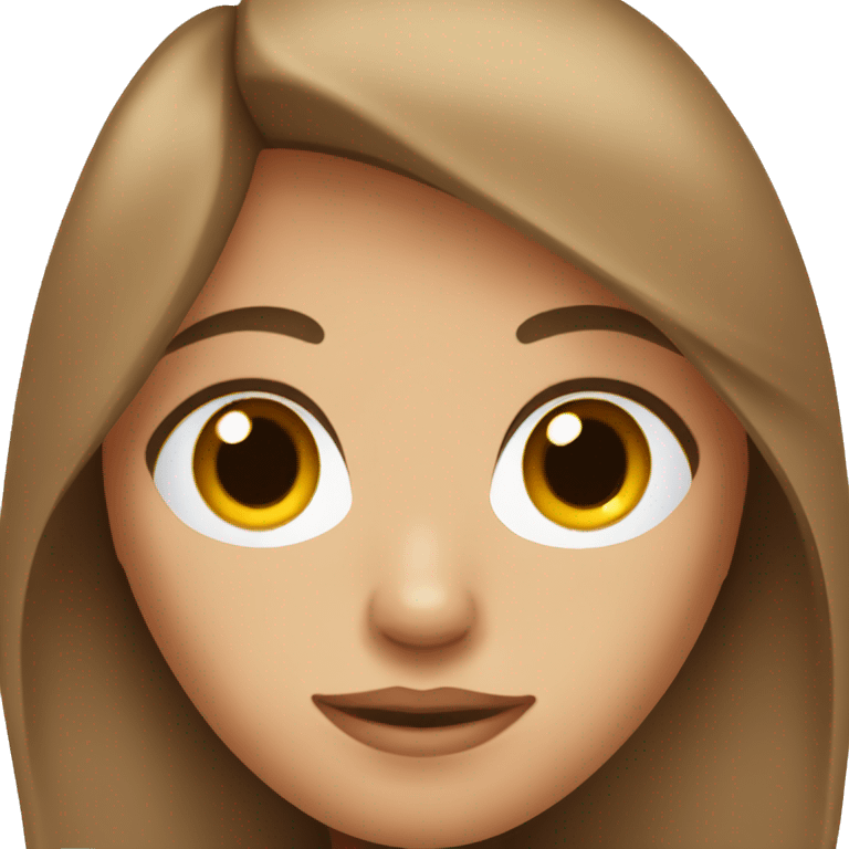 Female with tan skin blue eyes and brown hair  emoji