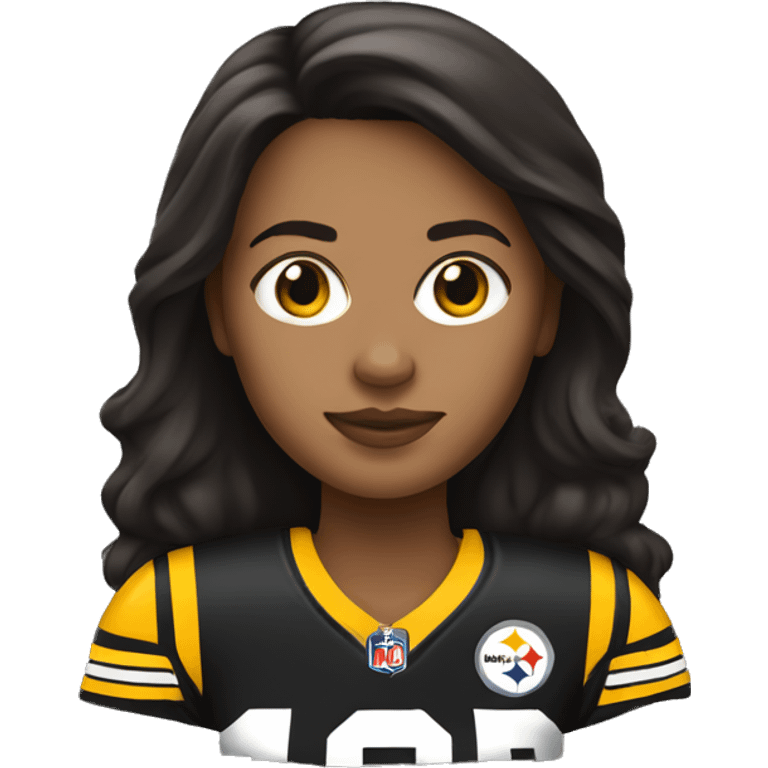 Brunette steelers fan emoji