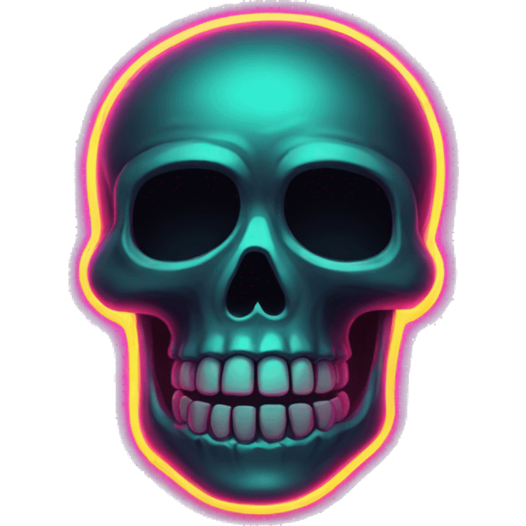 neon glowing skull emoji