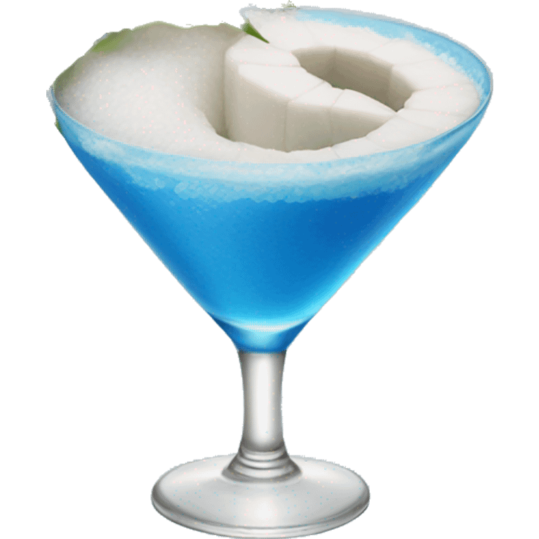 cocktail blue with coconut emoji