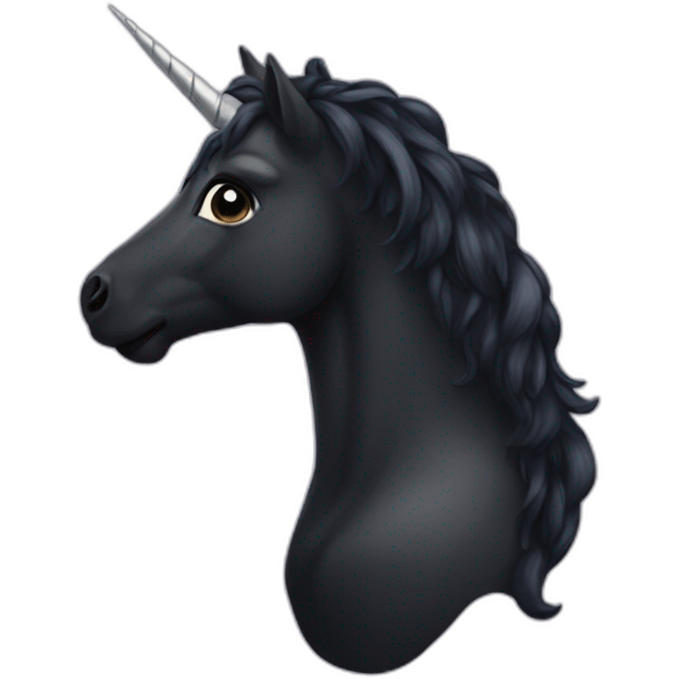 Black unicorn emoji