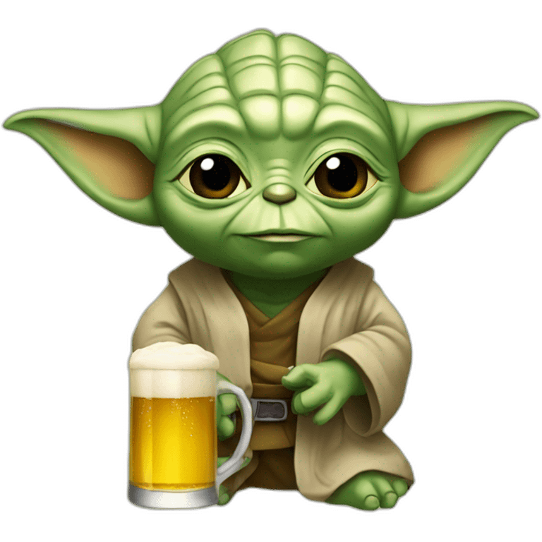 yoda with beer emoji