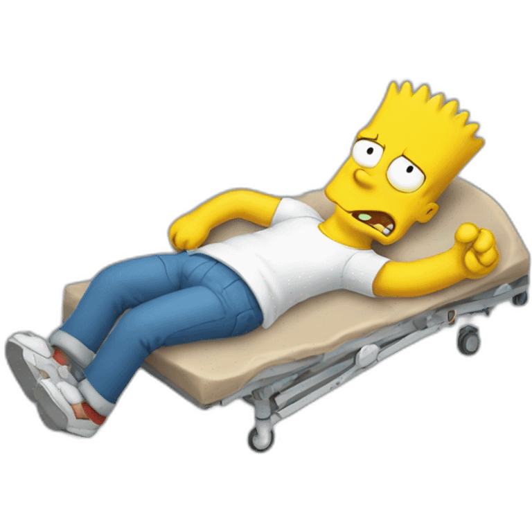 bart simpson broken leg emoji