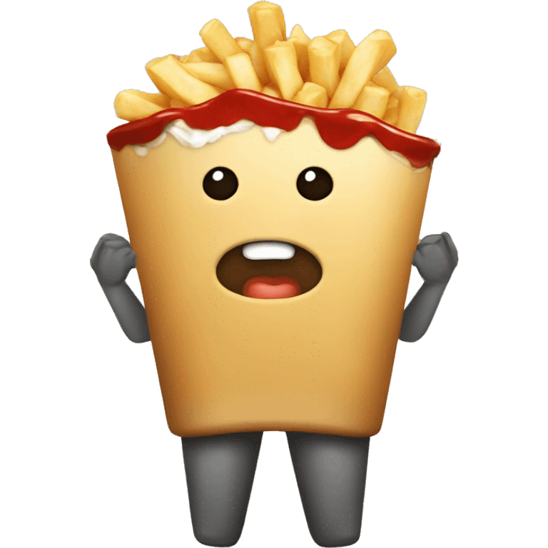 Poutin qui mange de la poutine emoji