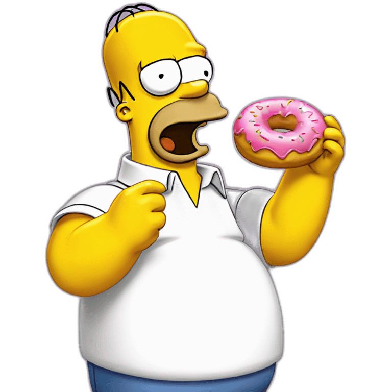 Homer Simpson eating a donut emoji