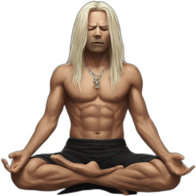 yoga and meditation death metal emoji