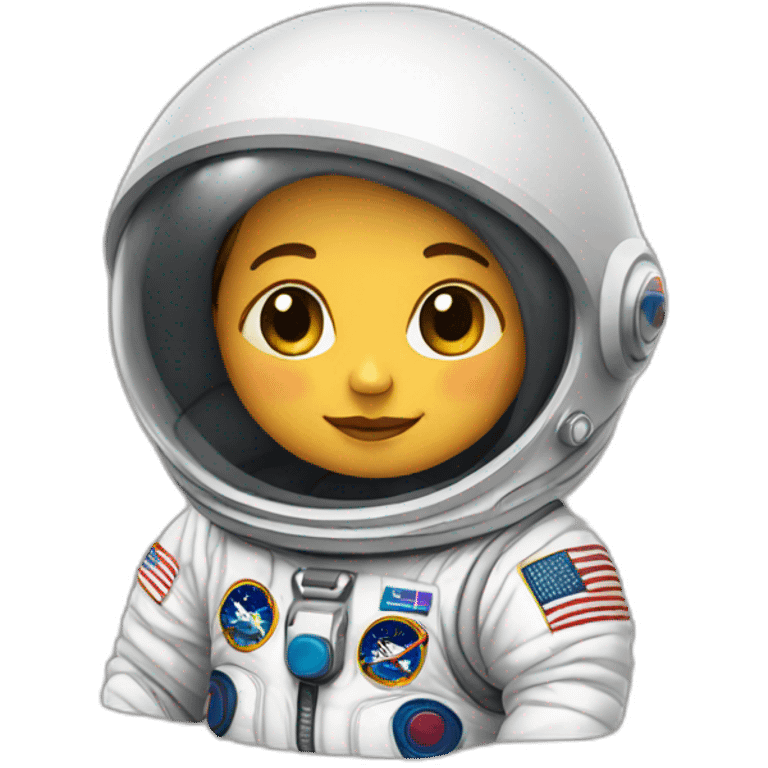 newborn in astronaut costume emoji