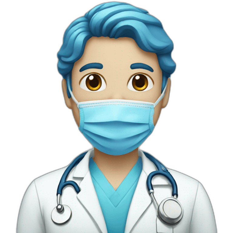 blue hospital emoji