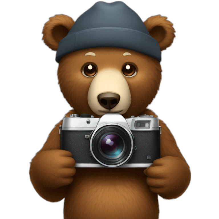 bear holding camera emoji