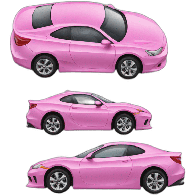 Auto car pink emoji