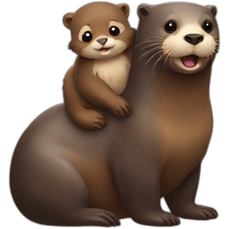 otter with bear emoji