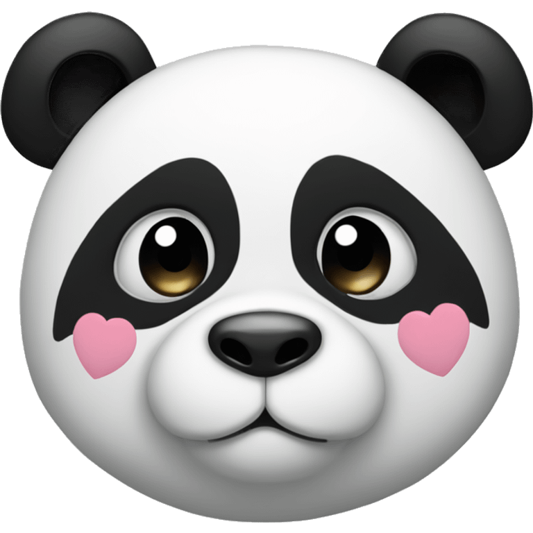 Panda with heart eyes emoji