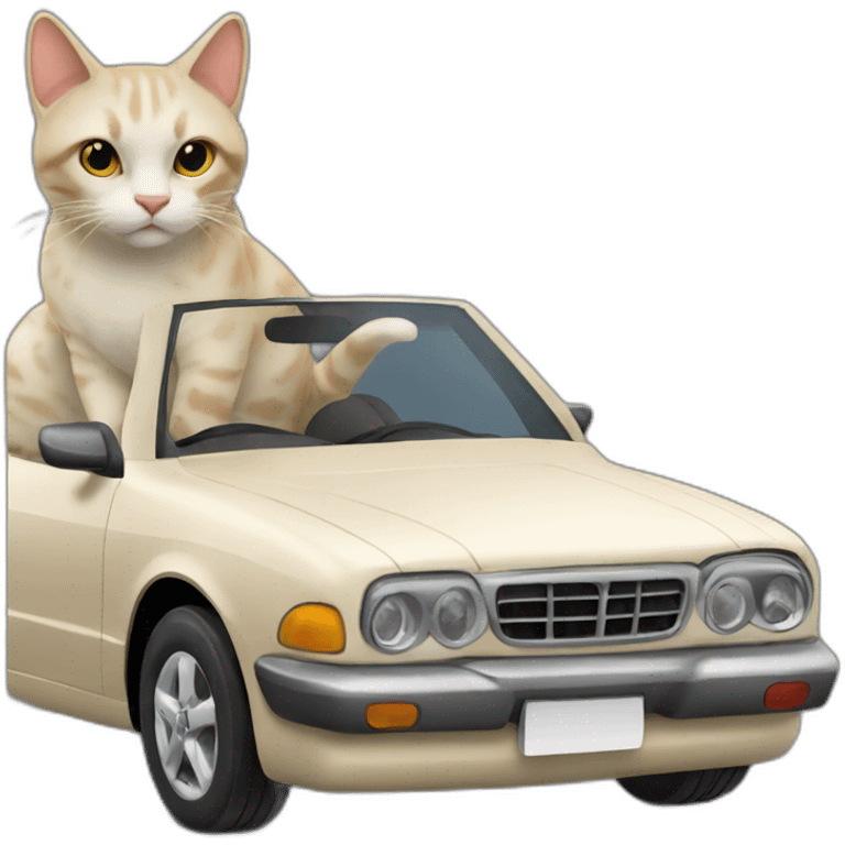 Gato en coche emoji