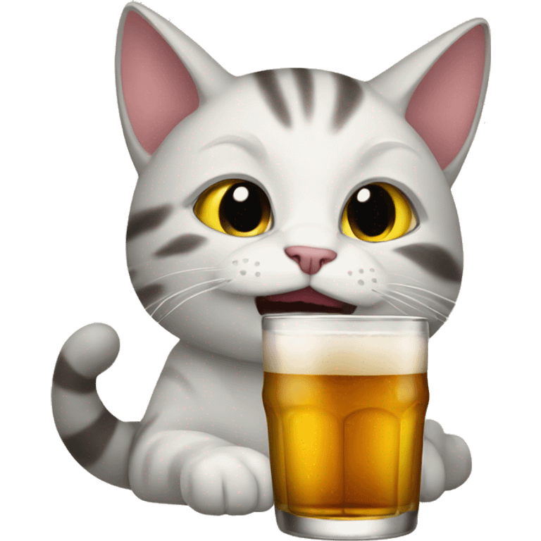 cat getting drunk  emoji