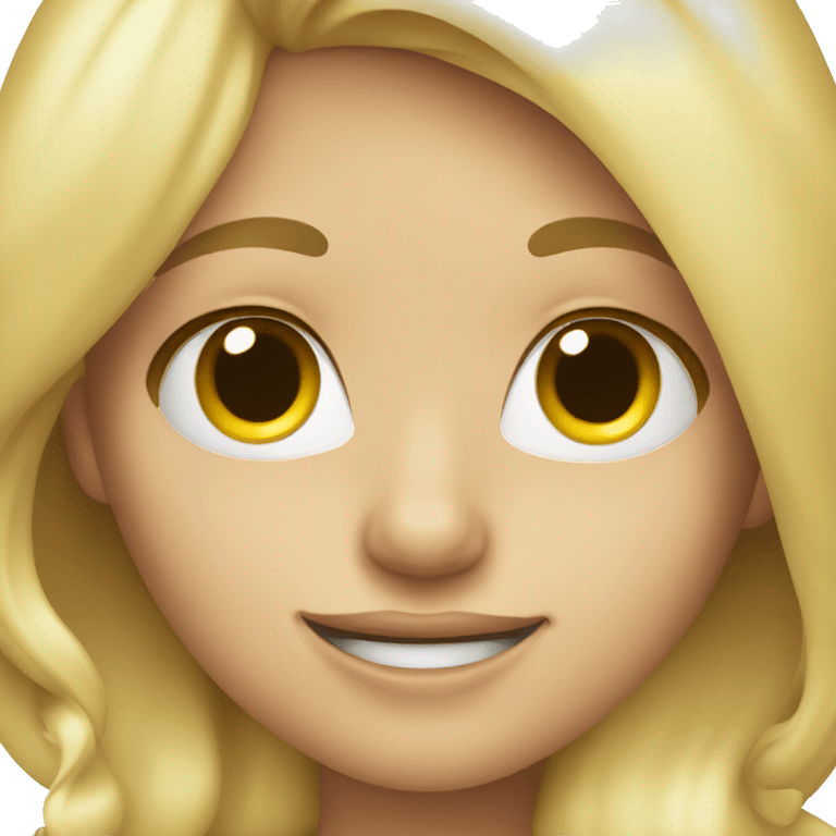 blonde girl winking emoji