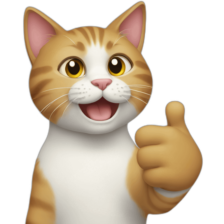 Cat thumps up emoji