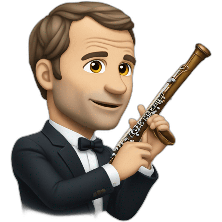 Macron qui joue de la flûte emoji