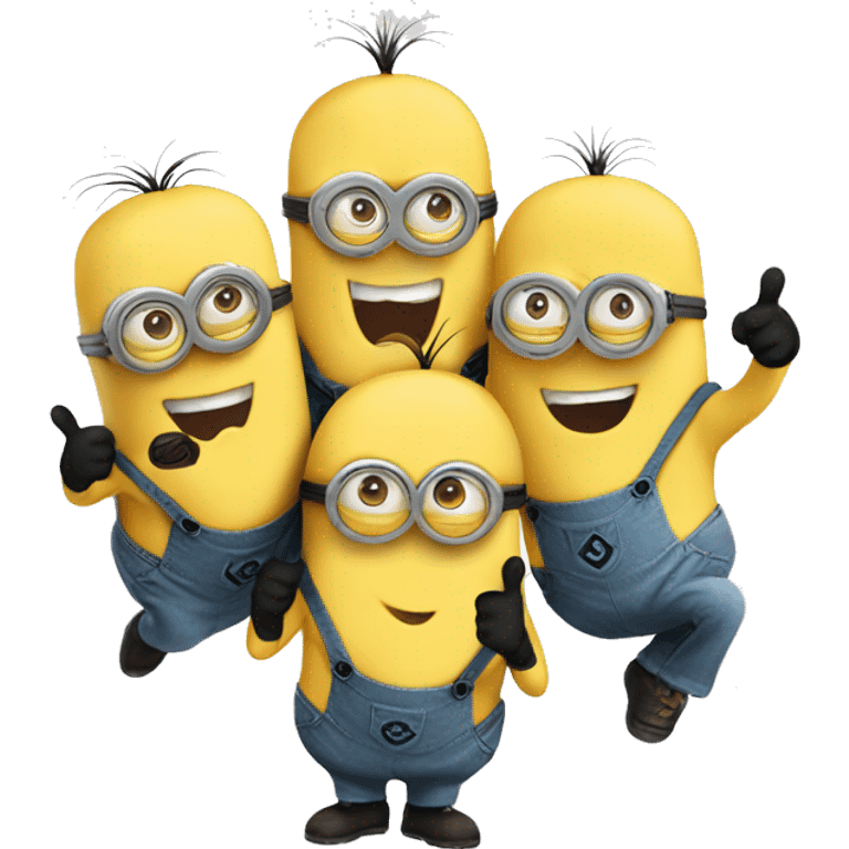 3 minions doing thumbs up emoji