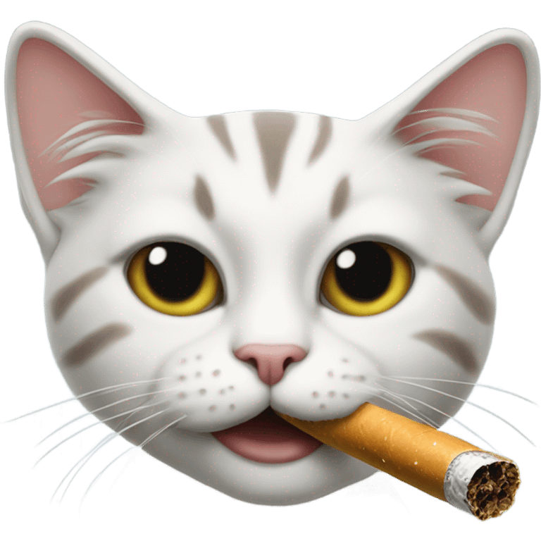 Cat smoking a cig emoji