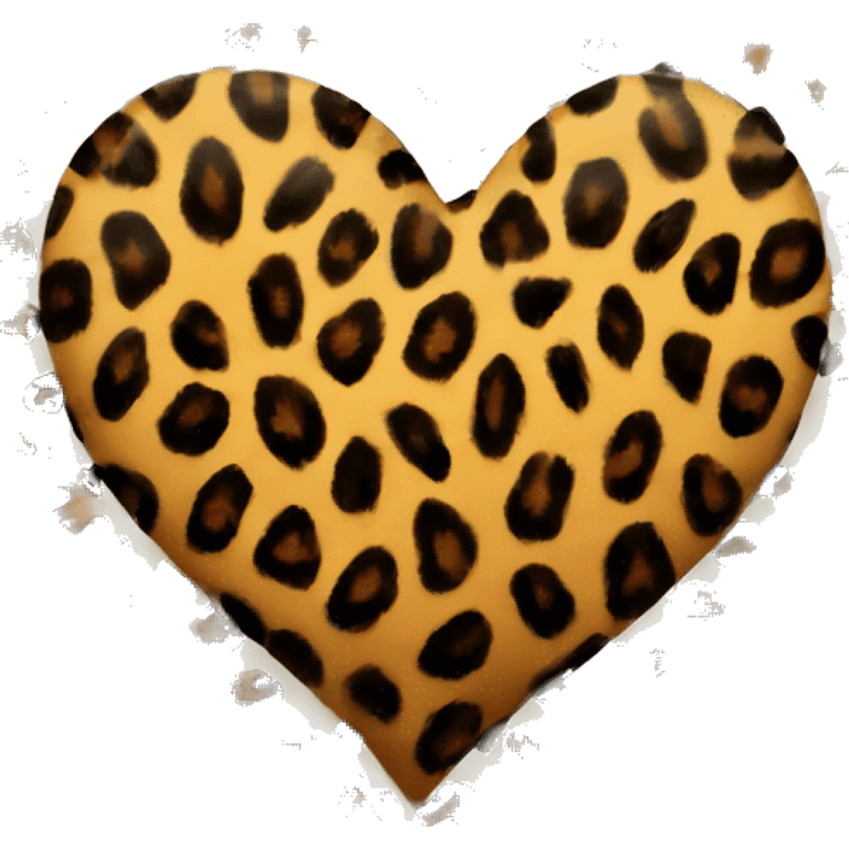 Leopard print heart emoji