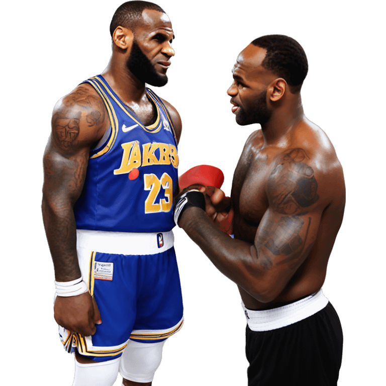 lebron paying mike tyson in his prime to box bronny james.  bronny james losses emoji