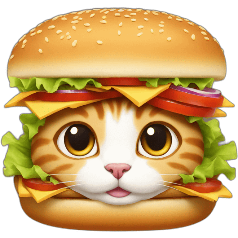 Cat burger emoji