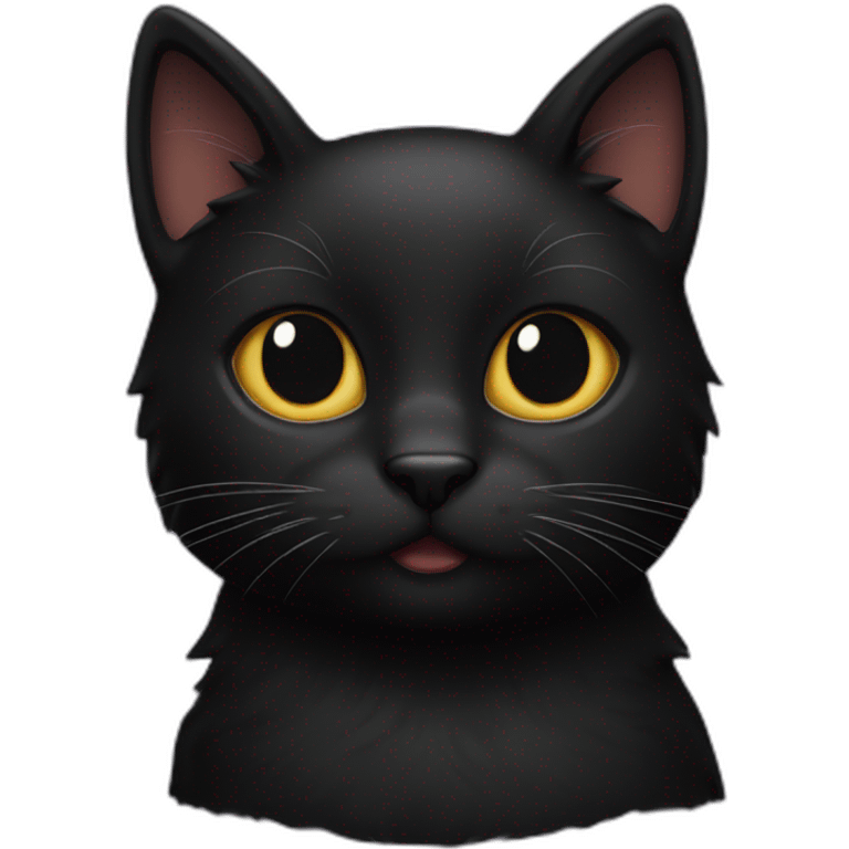 lucky black cat emoji