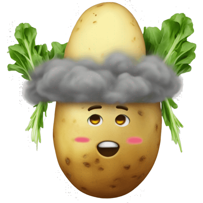 potato with rocket boost emoji