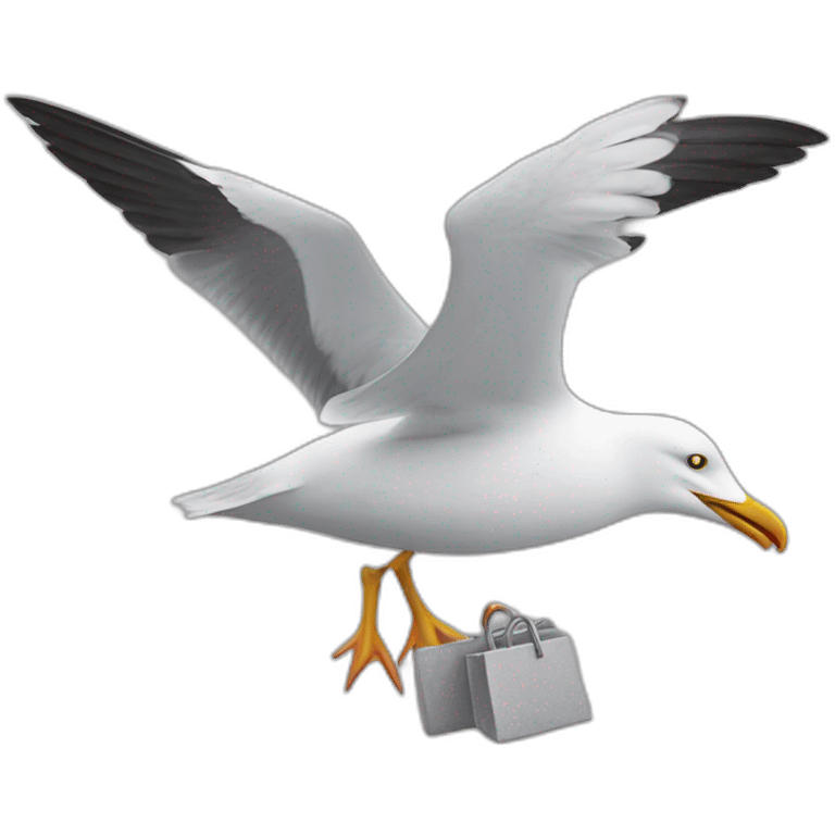 a seagull being stolen emoji