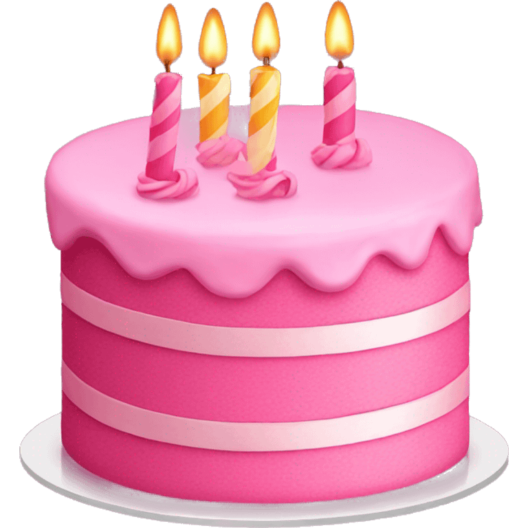 pink birthday cake  emoji