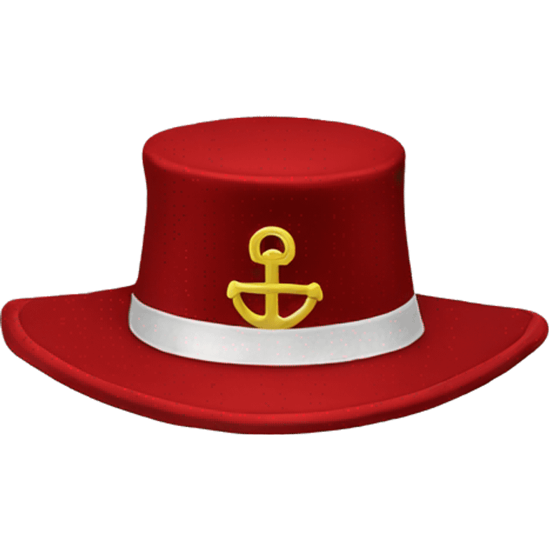 Velvet red sailor hat emoji