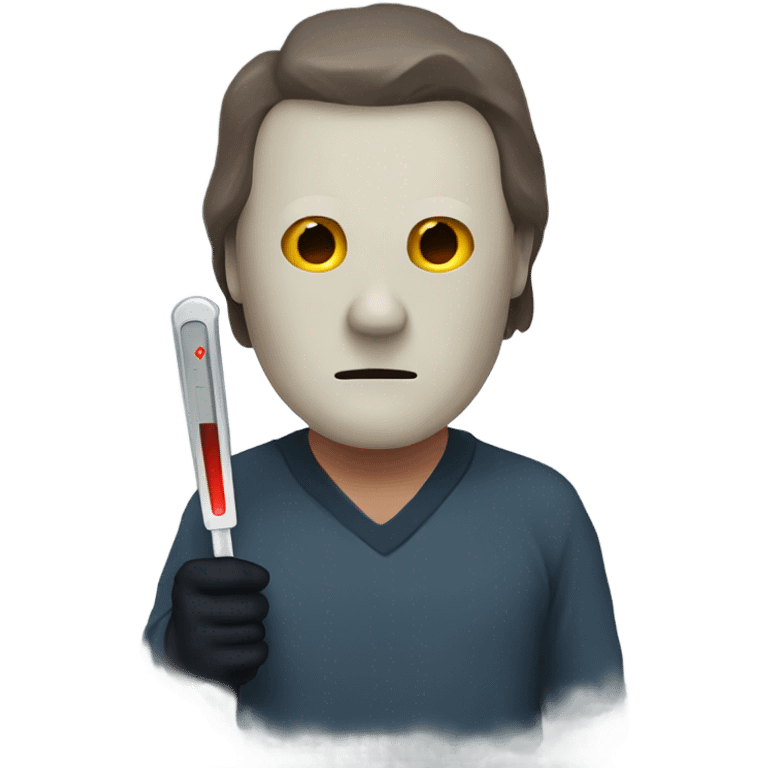 Michael Myers with thermometer  emoji