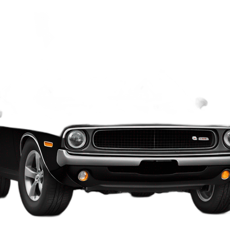 Black Dodge challenger 1969 emoji