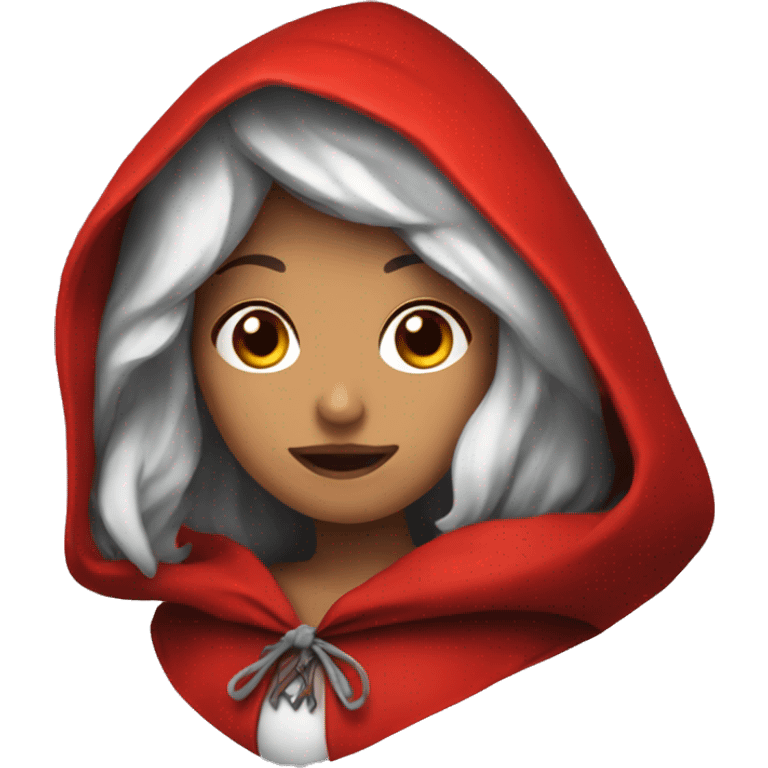 red riding hood red hood on head emoji