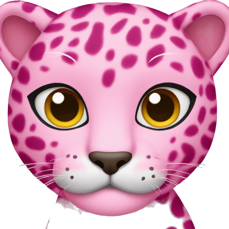 Pink leopard emoji