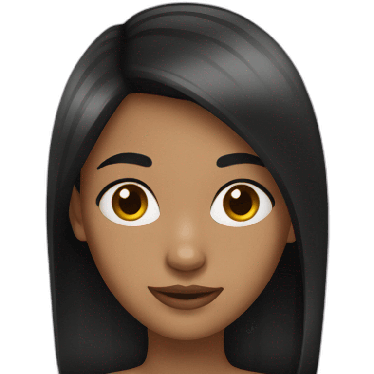 Female black hair emoji